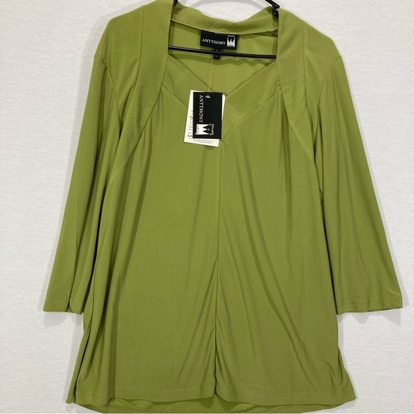 New Antthony Green Soft Stretch Top size Large - Picture 1 of 9